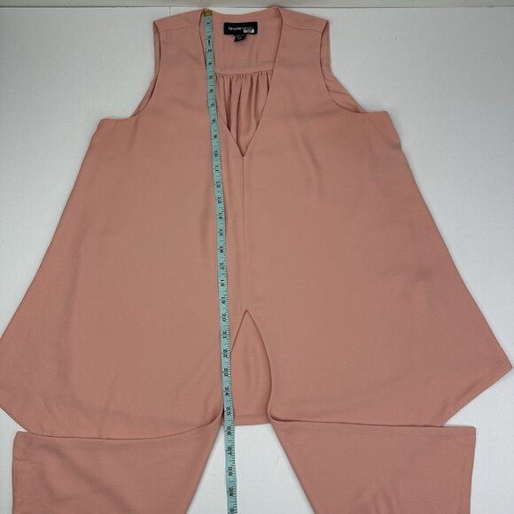 Fifteen Twenty Women's Rose Pink Tie Front Crepe‎ V-Neck Sleeveless Top XS/C36 - Picture 10 of 12